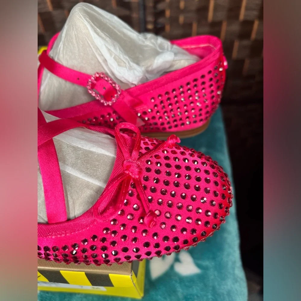 BRAND NEW! Circus NY by Sam Edelman Zuri Rhinestone Ballerina Flats - Picture 2 of 11